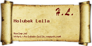 Holubek Leila névjegykártya